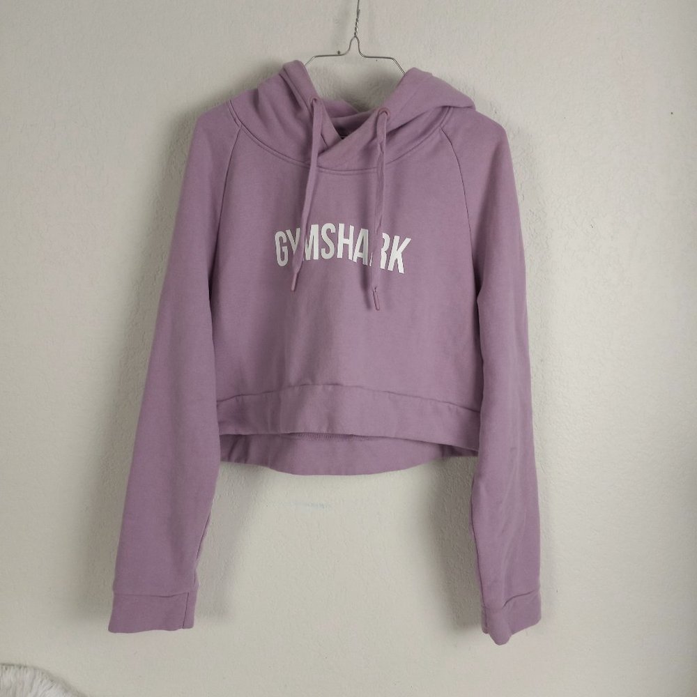 Gymshark cropped crest hoodie - pastel grape Lilac XL